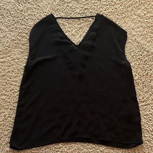 Express Black V-Neck Tank Top